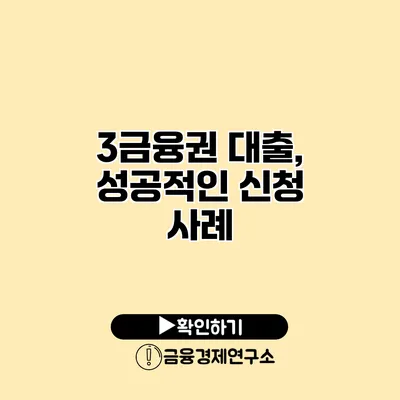 3금융권 대출, 성공적인 신청 사례