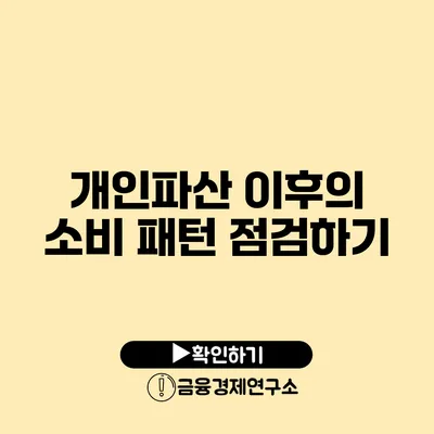 개인파산 이후의 소비 패턴 점검하기