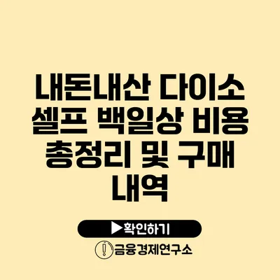 내돈내산 다이소 셀프 백일상 비용 총정리 및 구매 내역