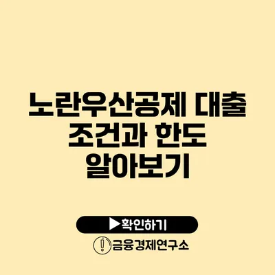 노란우산공제 대출 조건과 한도 알아보기