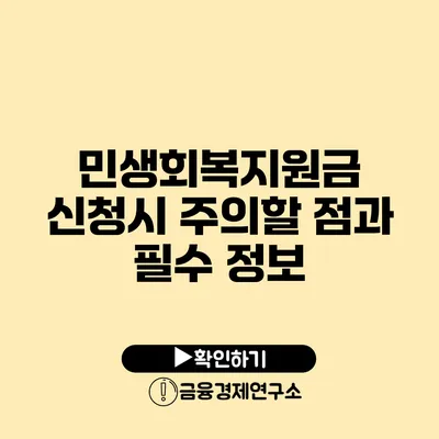 민생회복지원금 신청시 주의할 점과 필수 정보