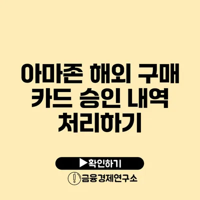 아마존 해외 구매 카드 승인 내역 처리하기