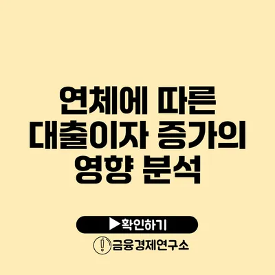 연체에 따른 대출이자 증가의 영향 분석