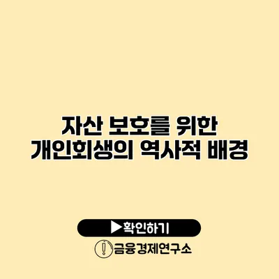 자산 보호를 위한 개인회생의 역사적 배경