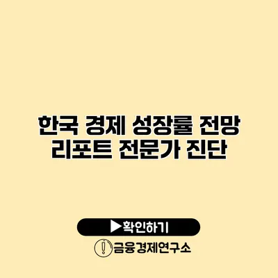 한국 경제 성장률 전망 리포트 전문가 진단