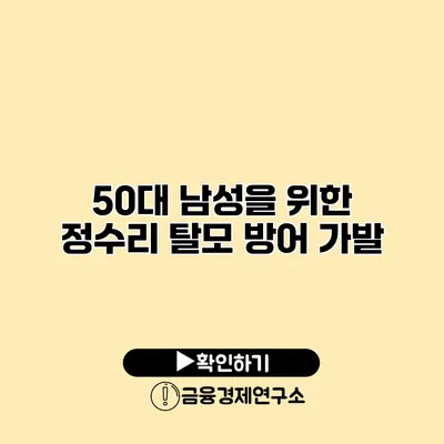 50대 남성을 위한 정수리 탈모 방어 가발