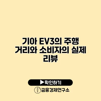 기아 EV3의 주행 거리와 소비자의 실제 리뷰