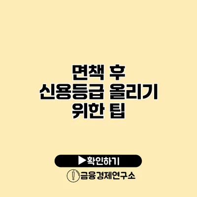 면책 후 신용등급 올리기 위한 팁