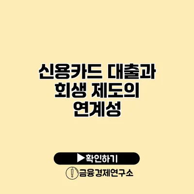 신용카드 대출과 회생 제도의 연계성
