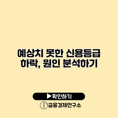 예상치 못한 신용등급 하락, 원인 분석하기